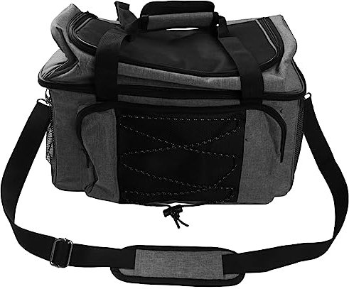 SRMAN Bowlingtasche und gepolsterte Trennwand für Doppelball und ein Paar Bowlingschuhe