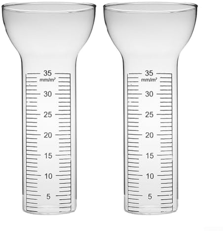 Oniissy 2 Stück Outdoor Kunststoff Regenmesser Rohr genaue Messung Regenmesser Glas Ersatzrohr für Garten Outdoor Hof 35 mm Kapazität, 5K418C005N0DX3E847Q590R5