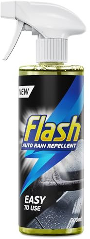 Flash Car Care Automotive Rain Repellent 500ml, Easy To Use Spray, Powerful Car Window Water Repellent Formula, Improves Visibility When Driving