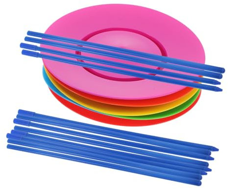 ibasenice 6pièces Assiettes Tournantes avec Baguettes Jouet De Jonglerie pour Accessoires De pour Performances