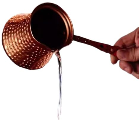 Caffettiera Turca Vintage - Caffettiera Classica A Manico Lungo, Caffettiera A Bocca Larga | Caffettiera Con Piano Cottura In Rame Per Caffè Arabo, Caffè Greco, Preparazione Di Caffè Espreso E Serviz