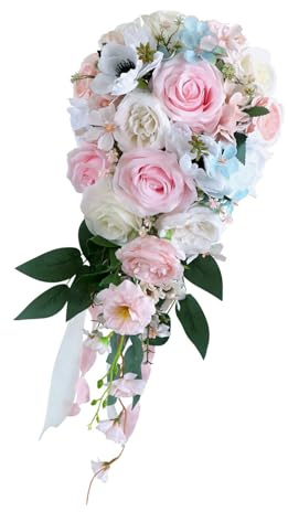 Bouquet de mariée de fleurs artificielles en cascade, proposition, bouquet de mariage, cascade