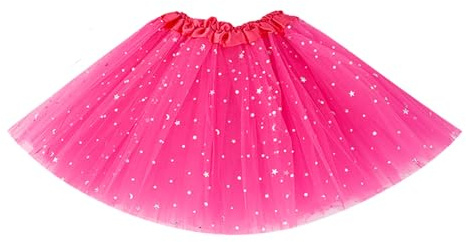 Plipdhy Gonna Tutu Donne,3 Strati Gonna da Ballerina con Stelle di Paillettes per Adolescenti e Adulti,Adatto per Halloween,Feste in Maschera,Balli in Costume,Feste Festive