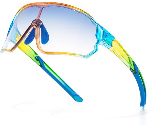 ROCKBROS Gafas Ciclismo Fotocromáticas para Niños, Gafas de Sol de Montura TR90, Protección UV400 para MTB Running Deporte al Aire Libr