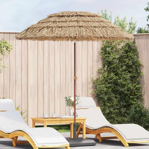 Nqyjm Garten-Sonnenschirm Natur 160 x 160 x 196 cm für Balkon Garten Terrasse