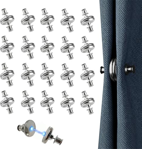 20 Pairs Curtain Strong Magnets Clips for Light Leakage Prevention