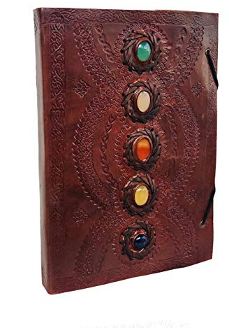 Cuaderno de cuero con grabado en piedra medieval, hecho a mano, libro de sombras, cuaderno de oficina, diario universitario, libro de poesía, libro de bocetos, 10 x 7 pulgadas
