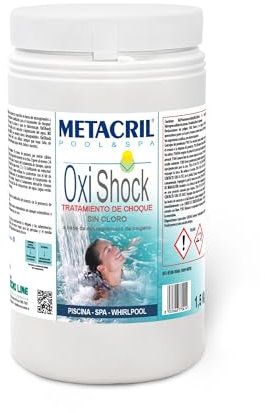 Metacril, OxiShock 1,5 Kg - OSSIGENO SHOCK in micro granuli ideale per Piscina o Spa Idromassaggio di qualsiasi marca o modello