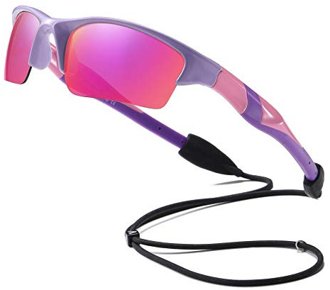 DUCO Toddler Kids Sunglasses for Boys Girls Sport Baseball Polarized Sunglasses for Age 4-7 Small to Medium K014