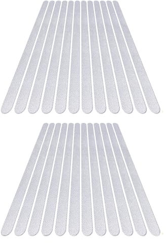 Tadpolez 24 Pièces Autocollants Antidérapants,Bandes Antidérapants pour Salle de Bain,Autocollants de Douche Antidérapants,pour Sall de Bain,Baignoires,Marches-Transparent - 2 x 38 cm