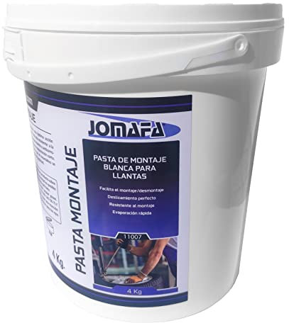 CUBO DE PASTA DE MONTAJE DE NEUMATICOS BLANCA DESMONTAR MONTAR LLANTA, 4 KG