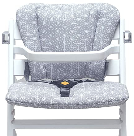 Blausberg Baby - Timba Sitzkissen Set BESCHICHTET für Safety 1st Hochstuhl - Happy Star Grau