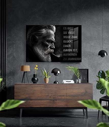 Manschin-Laserdesign Premium Wandbild aus Acrylglas oder Aluminiumverbund - KEIN LEINWANDBILD - modern design - Motivationsbild - Mindset (Acrylglas, 45x30cm)