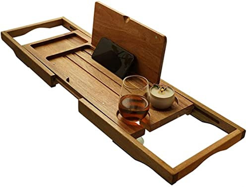 Soporte de repisa de bañera extensible, repisa de bañera multifuncional, puente de bañera con portavasos y toallero, almacenamiento de ducha, adsorción magnética, protección contra caídas, (