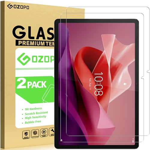 GOZOPO Schutzfolie für Lenovo Tab P12/ Lenovo Idea Tab Pro Tablet 12,7 Zoll Panzer Schutz Glas HD Kratzfest Displayschutzfolie, 2 Stück