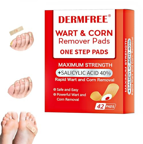 Warzenentferner, Warzenbehandlungspflaster, Plantarwarzenentferner für Hände, Füße und Gesicht, Warzencreme, Entferner (42 Tabletten)