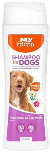My friend Hundeshampoo 400 ml | Shampoo für Hunde gegen Juckreiz & Geruch | Langhaar geeignet | Schutz vor Zecken, Flöhe & Parasiten| antibakteriell und entzündungshemmend