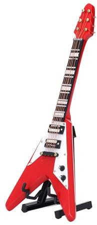 Fabater Modèle de Guitare électrique Miniature, Artisanat Musical, Idéal pour Les Amateurs de Musique, Décoration D'étagère de Bureau en Résine ABS