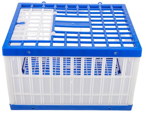 SHINEOFI Foldable Plastic Racing Pigeon Carrier Box for 4-6 Pigeons Heavy Duty Portable Transport Cage with Easy Storage