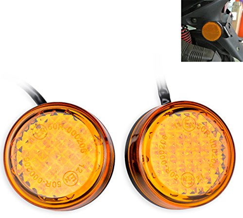 KATUR Waterproof Amber 24 LED Runde Reflektoren Heckbremse Stop Begrenzungsleuchte LKW Anhänger RV ATV Motorrad