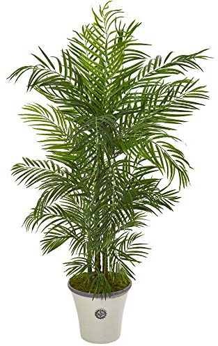 Nearly Natural 6ft. Areca Palm Artificial Tree in Planter UV Resistant (Indoor/Outdoor)