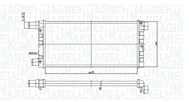 MAGNETI MARELLI Radiatore, Raffreddamento motore 350213185200
