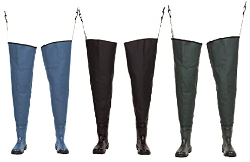 3Kamido WATSTIEFEL für Jugendliche Junior Anglerhose Fischerhose Tragetasche Jugend (Denimblue, 37 EU)