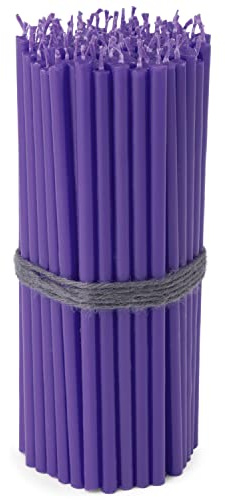 NKlaus – 100 x stavljus lila droppfri sot tunn L 16 cm ritualljus paraffin 36113