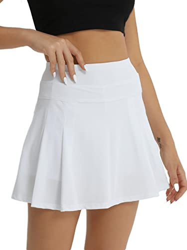 Fuinloth skort för kvinnor tenniskjolsfickor damers golfaktivkläder gymskort och minikjolar