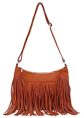 LUI SUI Frauen Fringe Quaste Umhängetasche Große Kunstleder Tote Handtasche Hobo Umhängetasche