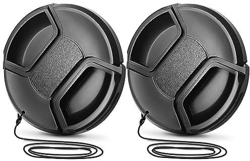 LYQNIHOB Cubierta de Lente de Cámara (2 Piezas) 58mm, Tapa Frontal Protectora a Presión, Universal y Resistente para Proteger tu Preciada Lente,