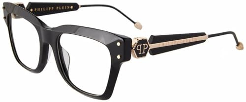 Philipp Plein VPP125S 0700 Nero Lucido Eyewear Woman Acetate, Square, 52