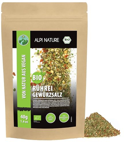 Alpi Nature Organic Scrambled Egg Seasoning 40g 1.4 oz, Eggs and Omelette Seasoning Salt