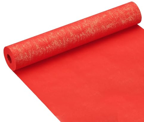 PATIKIL Carta Xuan Cinese Rotolo 65Ft x 13.4 Pollici Mezzo Crudo Maturo Carta Pratica Calligrafia Cinese Chunlian Duilian Coppie, Rosso