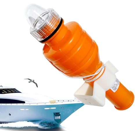 Feu De Signalisation Pour Bouée De Sauvetage - Lampe Flottante LED, Fusée Éclairante D’urgence | Lumière Électronique De Détresse Marine, Dispositif Lumineux Haute Visibilité Pour Bateau, Alarme Visue