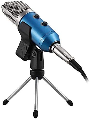 FHRKA USB Microphone,Professional USB Microphone Wired Studio Mic Condenser Recording Broadcasting with Stand Reverberation Echo Function