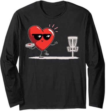 Discgolf - Occhiali da Sole a Forma di Cuore, per Golfisti, San Valentino Maglia a Manica