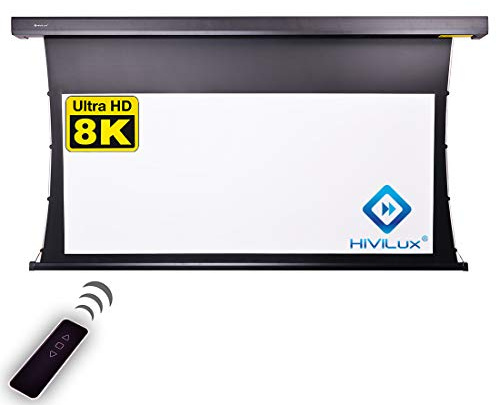hivilux tensione motore tela motorizzato/Gain 1,0 panno bianco professionale Cinema Pellicola/3d/8K/ 21:9 Bild:323x137cm 138 Diagona Nero
