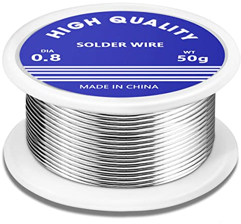 Solder Wire,0.8mm Soldering Wire Lead Free Sn99.3 Cu0.7 with Rosin Core for Electronic Electrical Soldering Components Repair and DIY. (50 G)
