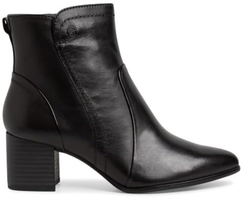 Tamaris Comfort 8-85310-41 Comfort Fit-Plantilla Intercambiable de Piel con Punta Elegante, Botas Cortas al Tobillo Mujer, Negro, 38 EU Ancho