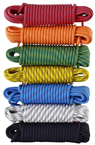 LQSSA Corde D'Escalade À Usage Multiple 10Mm,10M Corde D'Escalade À Usage Domestique Corde de Sécurité Multifonctionnelle/Green/10Mm 10M