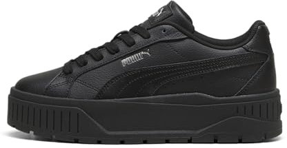 PUMA Damen Karmen II L Sneaker, Schwarz Schwarz Silber, 42 EU