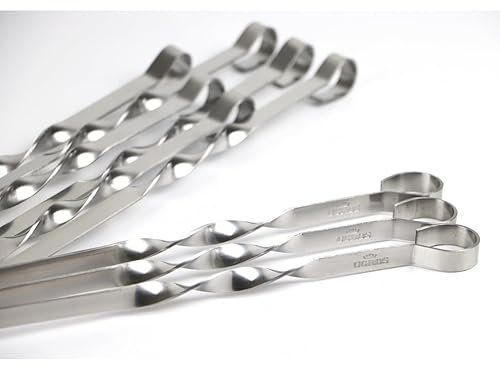 Lot de 50 brochettes de barbecue en acier inoxydable (60 cm)