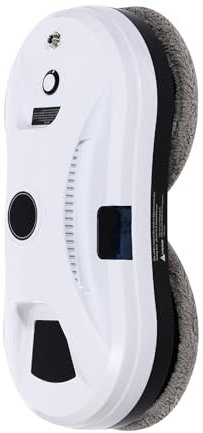 HarBin-Star Robot limpiador de ventanas eléctrico con mando a distancia, función de pulverización de agua y 10 toallitas, robot de limpieza de cristales, 2800 Pa fuerte succión (B)