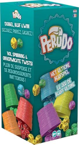 Asmodee | Perudo (ny version) | Brädspel | för vuxna och barn | från 8 år | skaka, prata, vinna | tärning och bluffspel | 2 till 6 spelare | 30 minuter | FR/NL-version