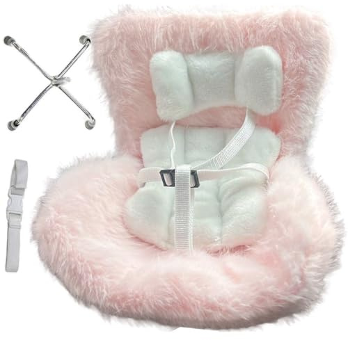 Hrippy Siège Auto pour Poupées, Mini-sièges Auto en Peluche, Ornements Mignons pour Grille D'aération De Voiture, Accessoires D'intérieur De Voiture pour Poupées