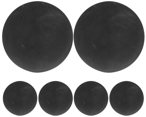 Hohopeti 6 Balones de Squash de Goma Negra Alta Elasticidad para Entrenamiento de Reacción Pelota de Rebote para Juegos de Interior y Exterior Coordinación Mano-Ojo Set de 6 Unidades