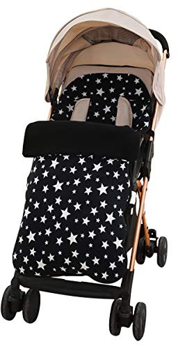 SONARIN Universelle Premium poussette Chancelière,Cosy Toes Doublure polaire,pour Poussette Landau Buggy(Noir)