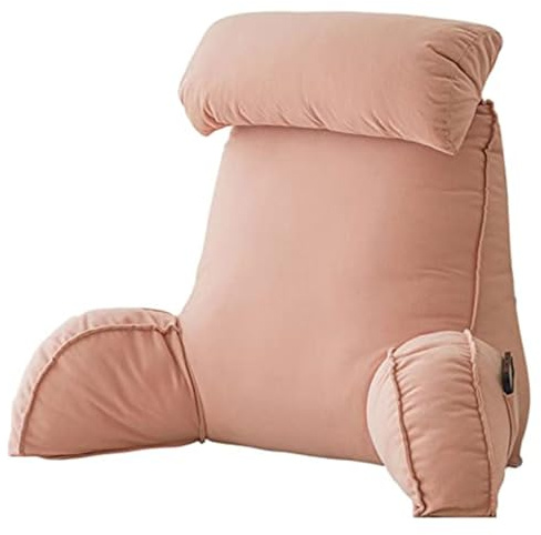 AMZZHAO Cuscino da Lettura con Braccioli,Cuscino Supporto Lombare,Cuscino Schienale Divano,con Cuscino per Il Collo a Rullo Staccabile,Ideale per la Lettura,Rilassarsi,Guardare La TV