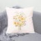 KAMACA Kit de broderie complet avec housse de coussin carrée 40 x 40 cm en coton fleuri, point plat, point de tige, peinture à l'aiguille pré-dessinée, pour adultes